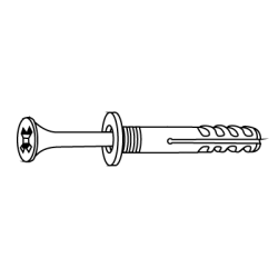 CHEMITOOL Hammer in Polyamide Plug 6x80 White Zinc Plated