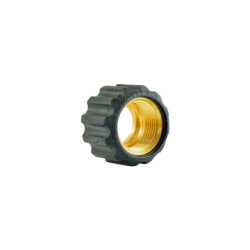Swivable screw connection with hose