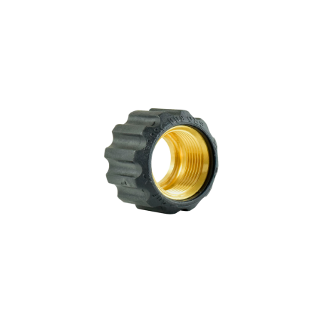Swivable screw connection with hose