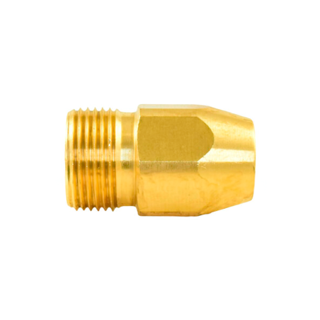 Nipple 1/4" male auf M22 male with hexag
