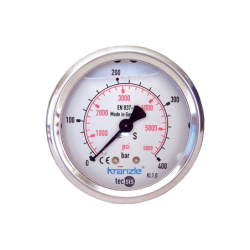 Pressure gauge 0-400 Bar dia. 63 mm