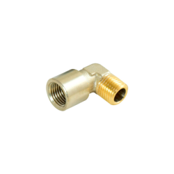 Bracket 1/4" female x 1/4" male, nickel-