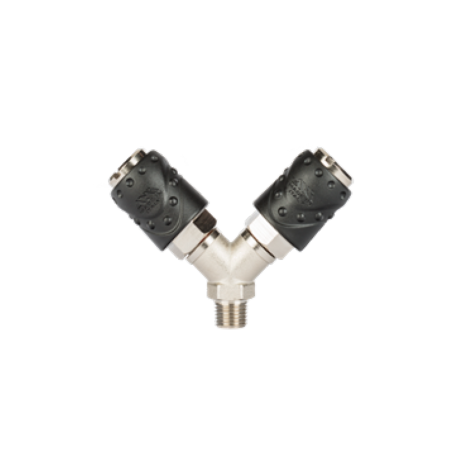 ANi Y Fitting With Quick Couplers 17/Y 1/4 M