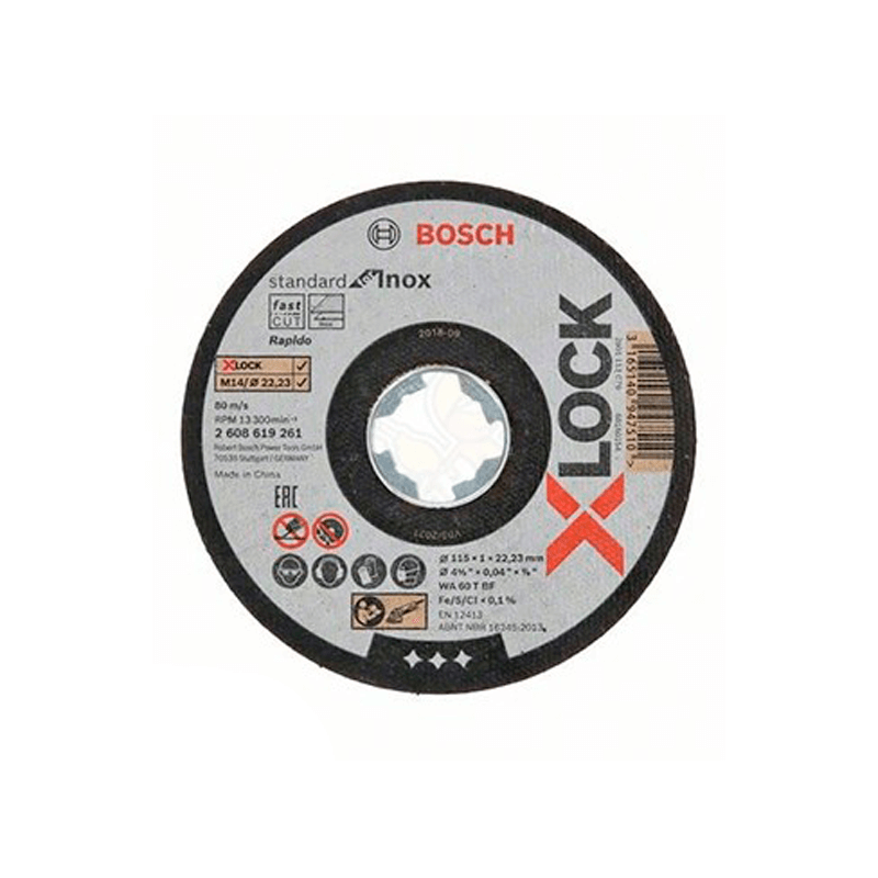 X-LOCK Standard Inox 115 x 1mm: lata 10 X-LOCK Standard Inox 115 x 1mm: lata 10