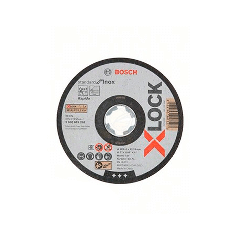 X-LOCK Standard Inox 125 x 1mm: lata 10