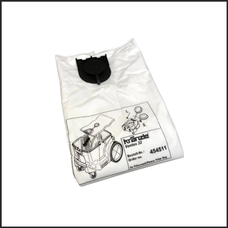 KRANZLE Pacote de 5 Sacos de Pó de Lã para Ventos 32