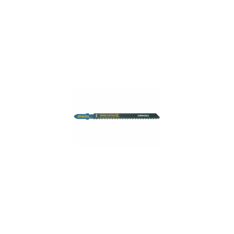 IRWIN Wood Cutting Jigsaw Blade T-Shank HCS, 100 mm, 6 TPI, T144DP (5un.)