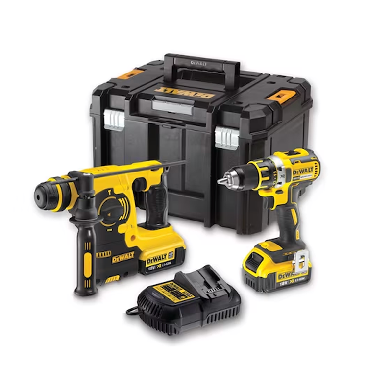 Kit Dewalt Taladro sin escobillas [DCD790] + Taladro percutor [DCH253] + 2 Bat. 4,0