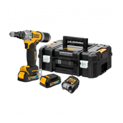 Remachadora sin escobillas 6,4mm XR 18V POWERSTACK compacta + 2 Ba DEWALT