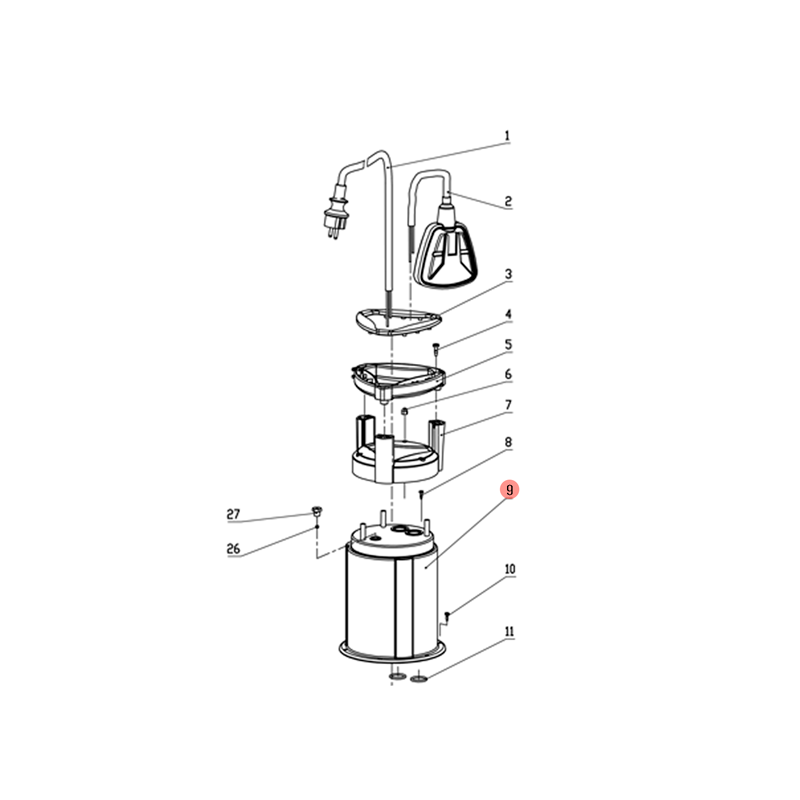 Cuerpo Principal de Acero Inoxidable Bomba Águas Sucias 1100w CHEMITOOL AGRO Cuerpo Principal de Acero Inoxidable Bomba Águas Sucias 1100w CHEMITOOL AGRO
