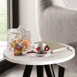 Set of 2 Cuppuccino Cups Red - Love