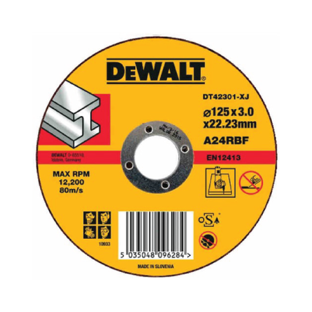 25 Discos De Corte Para Metal DeWalt 125mmx3mm