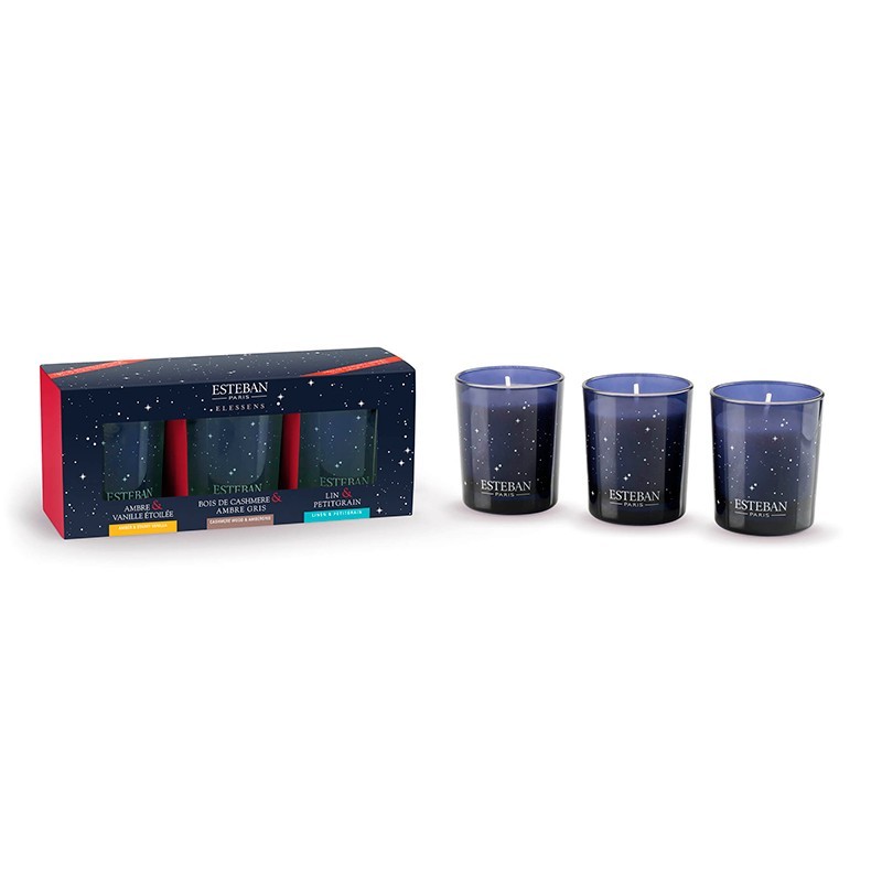Set of 3 Small Scented Candles - Elessens Set of 3 Small Scented Candles - Elessens