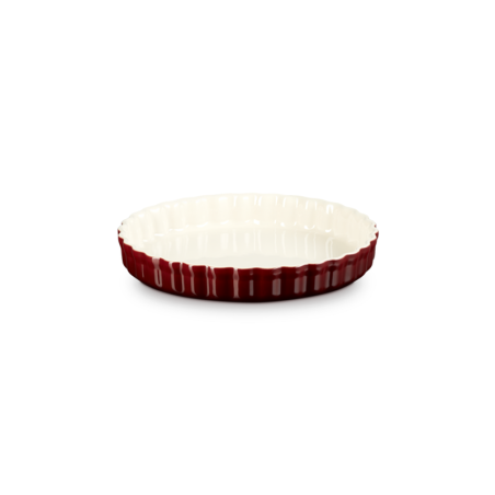 Stoneware Fluted Flan Dish 28cm - Garnet