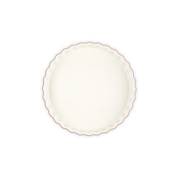Stoneware Fluted Flan Dish 28cm - Garnet
