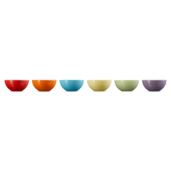 Set of 6 Snack Bowls 330ml - Rainbow