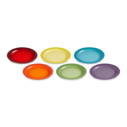 Set of 6 Dinner Plates 27cm - Rainbow