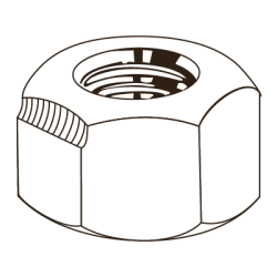 CHEMITOOL Non-Metallic Nylon Self-locking Hex Nut (High Type) DIN 982 M10 A2 Passivated Stainless Steel