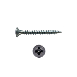 CHEMITOOL FASTENERS WOODPRO Chipboard Screw Countersunk Head 4x30mm, Pozidriv, Full Thread DIN7505A-ZN