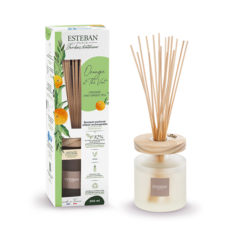 Difusor em Stick Ellipse 200ml - Laranja e Chá Verde Difusor em Stick Ellipse 200ml - Laranja e Chá Verde