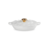 Cast Iron Petal Shallow Casserole Branca 26cm