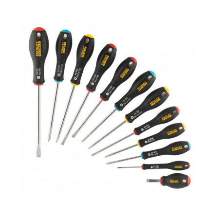 STANLEY Set of 8 POZIDRIV/PHILLIPS Screwdrivers