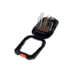 BLACK DECKER Set of 16 Drill and Screwdriver Bits. Titanium' Drill Bits