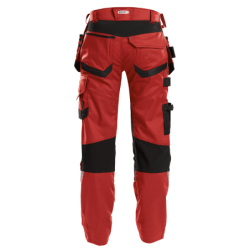 DASSY Flux Work Trousers n.º 44 +/- 245 g/m² Red/Black