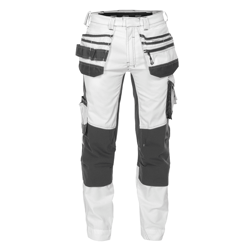 Pantalones Elásticos Flux Painter n.º 44 +/- 245 g/m² Blanco/Gris DASSY