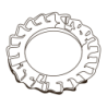 CHEMITOOL FASTENERS Serrated Lock Washer External Teeth DIN 6798A M18 4.8 White Zinc Plated