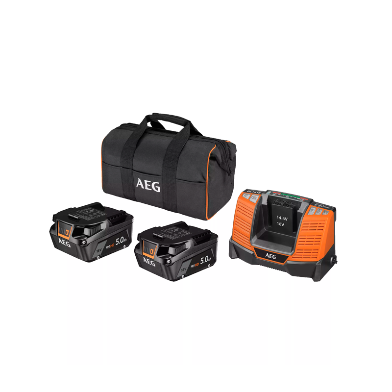 AEG 18V PROLITHIUM-ION™ HD Kit - 2 5.0Ah HD Batteries and Charger