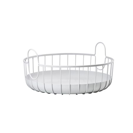 Basket 38x18cm Soft Grey - Inu