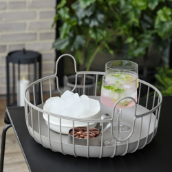 Basket 38x18cm Taupe - Inu