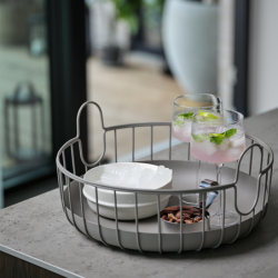 Basket 38x18cm Taupe - Inu