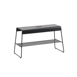 Banco com Prateleira 45cm Preto - A-Bench Outdoor