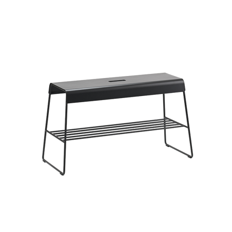Banco com Prateleira 45cm Preto - A-Bench Outdoor
