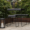 Banco com Prateleira 45cm Preto - A-Bench Outdoor