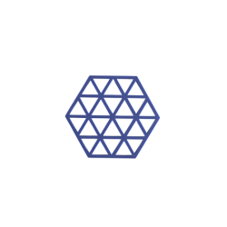 Trivet Indigo - Triangles