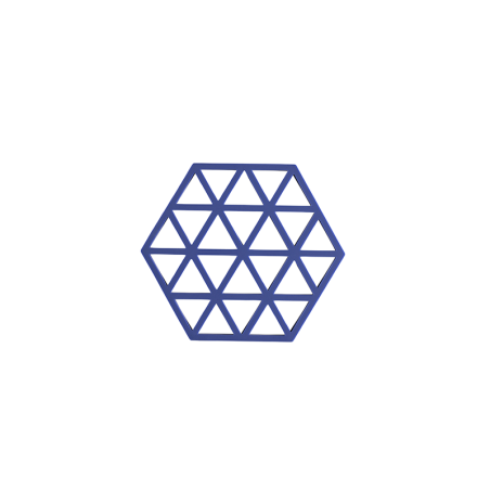 Trivet Indigo - Triangles