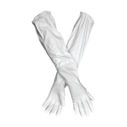 LUVAREVESTIDA PVC BRANCO MANGUITO PEGADO