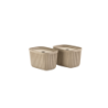 Set of 2 Storage Boxes 23cm Brown - Pulp