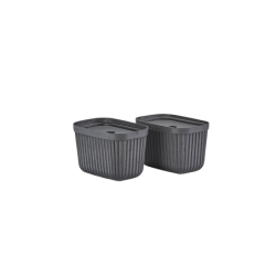 Set of 2 Storage Boxes 23cm Black - Pulp