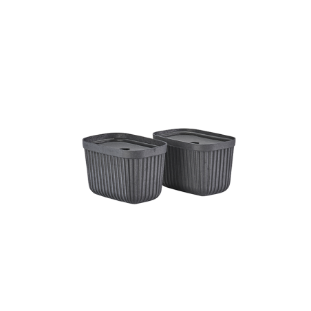 Set of 2 Storage Boxes 23cm Black - Pulp