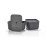 Set of 2 Storage Boxes 23cm Black - Pulp