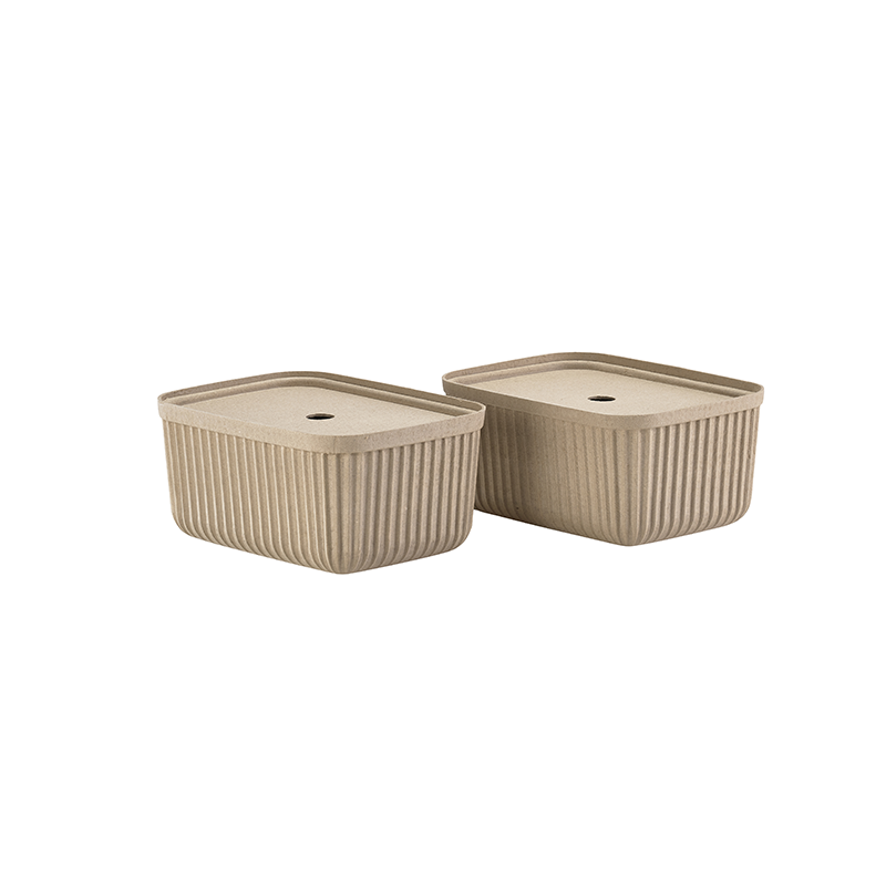 Set of 2 Storage Boxes 32cm Brown - Pulp
