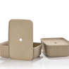Set of 2 Storage Boxes 48cm Brown - Pulp