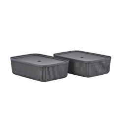 Set of 2 Storage Boxes 48cm Black - Pulp