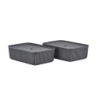 Set of 2 Storage Boxes 48cm Black - Pulp