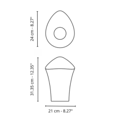 FRAPÉ REDONDO COM LED VELA