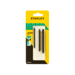 STANLEY Set of 3 Glass Drills ø5,6,8mm